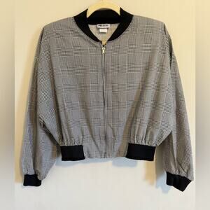 1990s Y2K Vintage Plaid Jacket Excellent Condition 100% Cotton - Size M